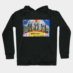 Greetings from Midland, Texas - Vintage Large Letter Postcard Hoodie